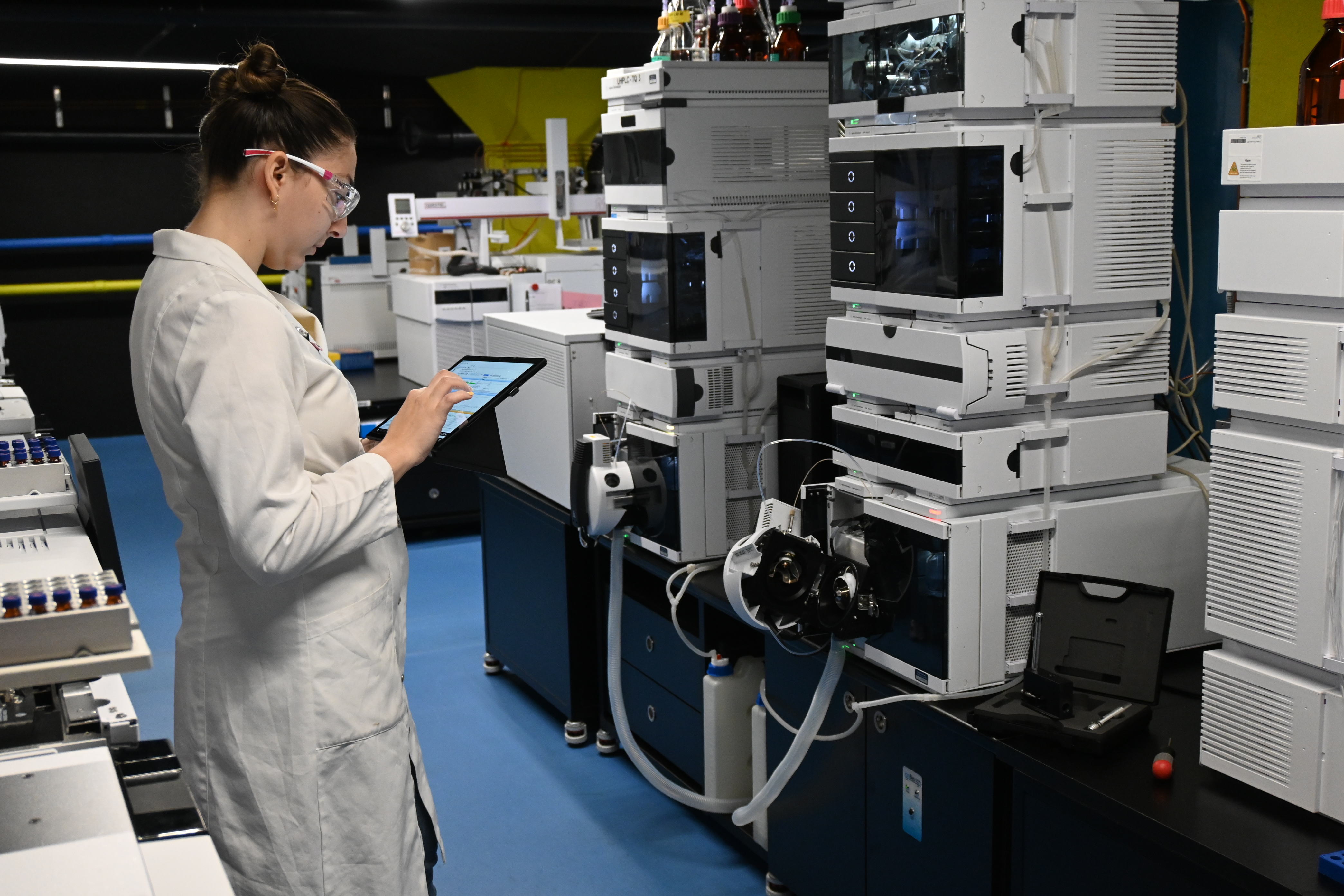 High-tech textile testing laboratory